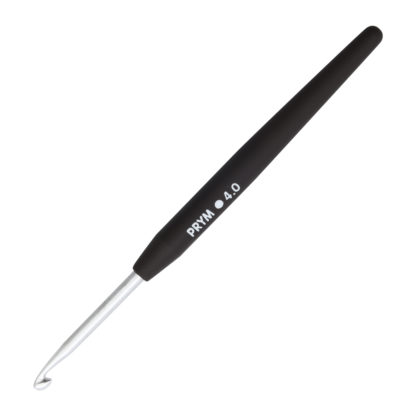Крючок алюминиевый "PRYM" с пластиковой ручкой d 4.0 мм 14 см