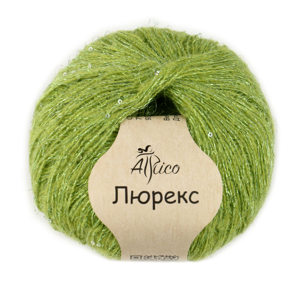 🧶 Atrico » Купить пряжу Люрекс "Свежий лайм" (637)